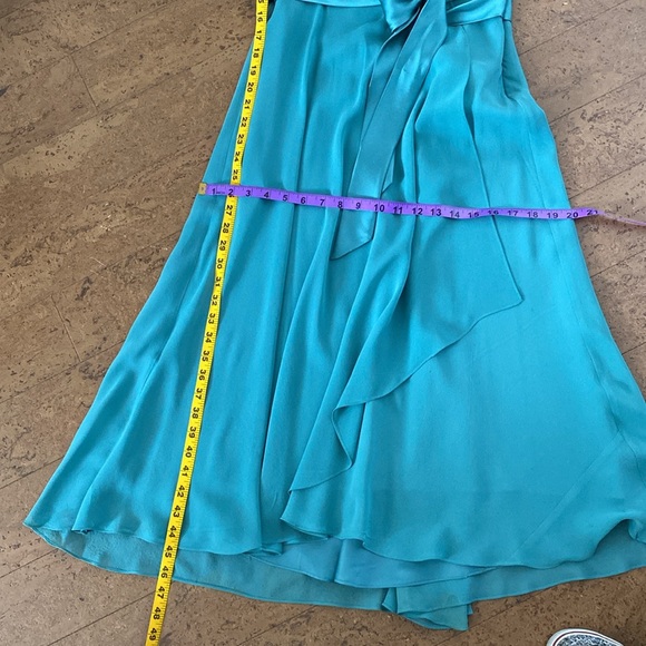 Jones New York 100% Silk prom, sea foam green bridesmaids dress! Formal! Size 8 - Picture 4 of 14